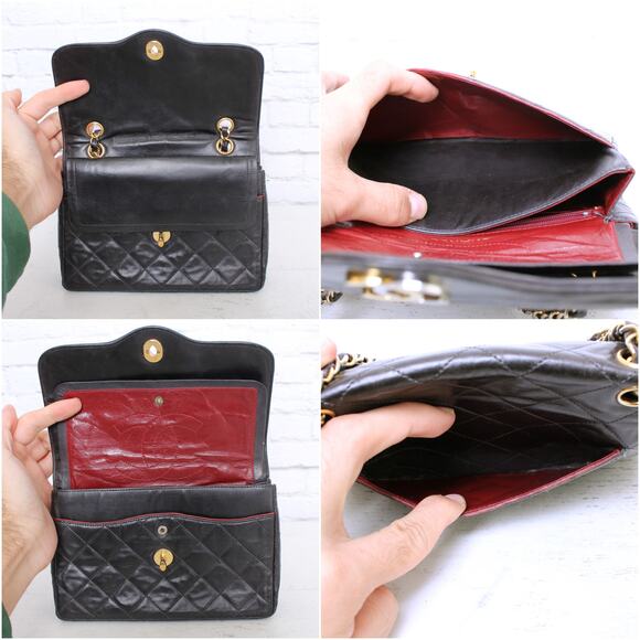 Chanel Paris Limited Two Tone Double Flap Black Lambskin Shoulder Crossbody - Picture 6 of 12